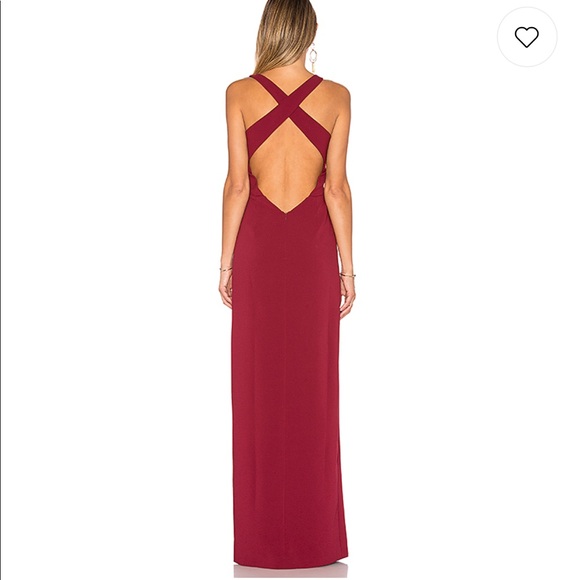 X REVOLVE ARIES MAXI Burgundy/Red Formal Dress! - Picture 3 of 8